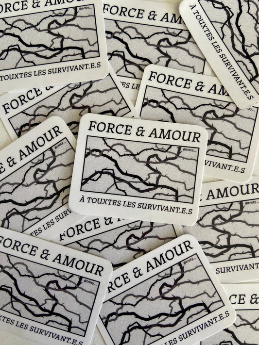Force & Amour - Sticker Ma boutique