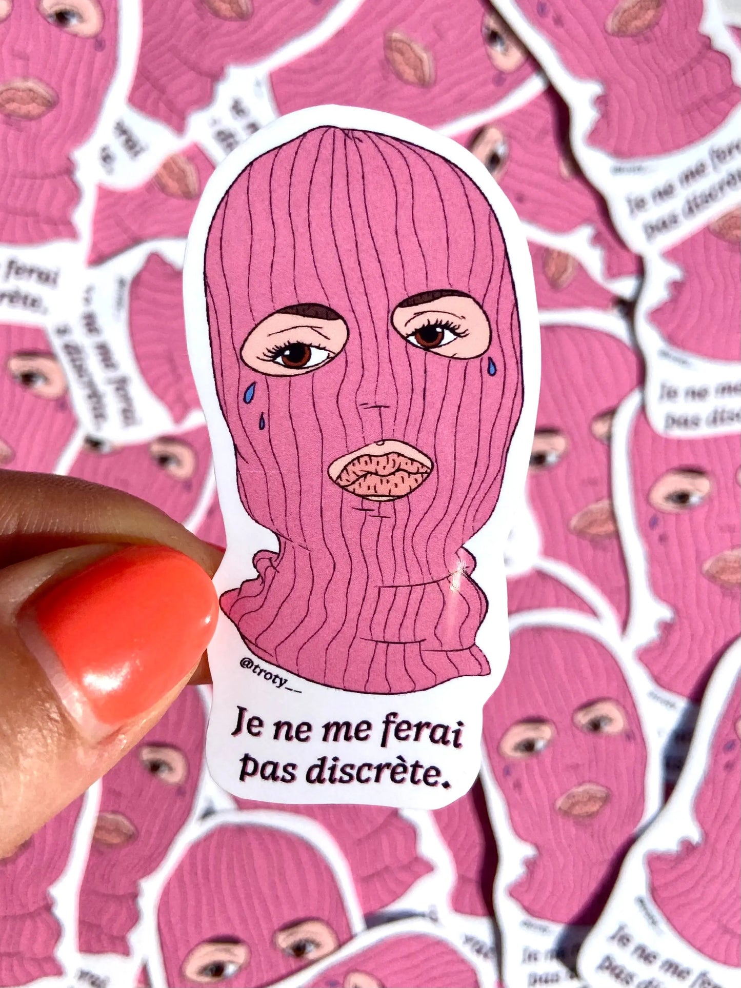 Pas discrète - Sticker Ma boutique