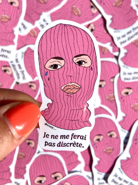 Pas discrète - Sticker Ma boutique