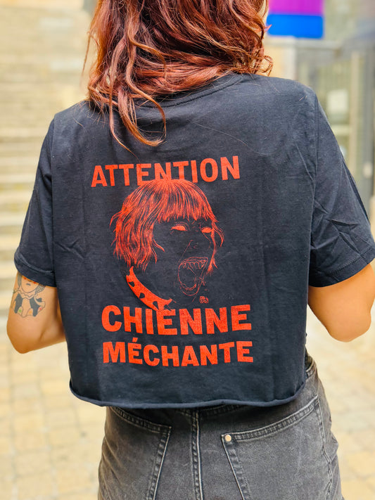 T-shirt crop - Chienne Méchante