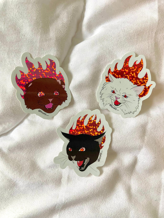 Pussies On Fire - Lot de Stickers
