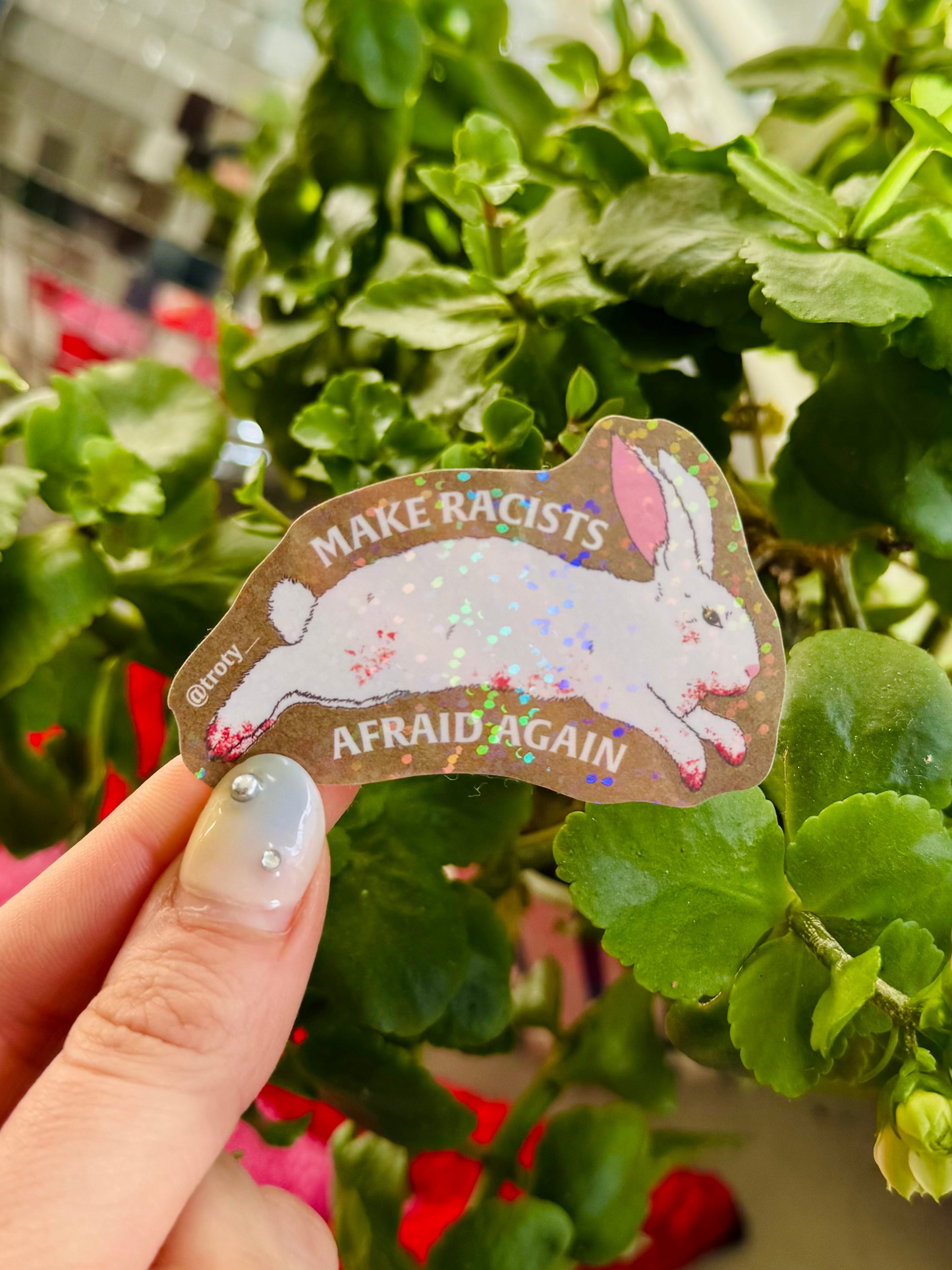 Lapin antiraciste - Sticker